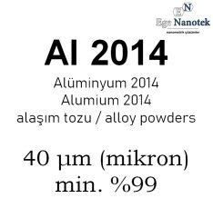 Alüminyum Al 2014 Alaşım Tozu 40 mikron min. %99