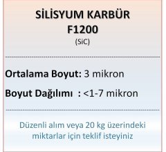 Silisyum Karbür F1200 - SiC- 3 mikron