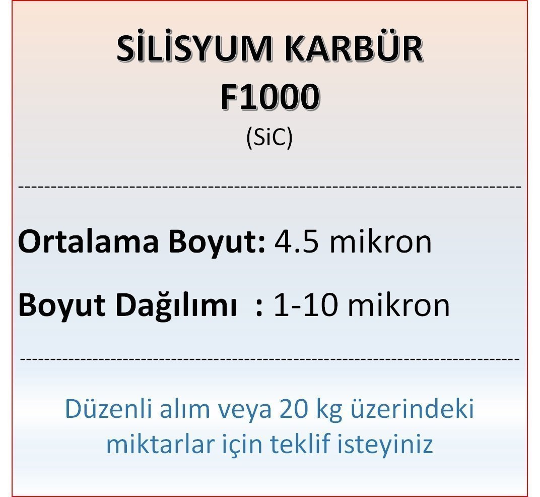 Silisyum Karbür F1000 - SiC- 4.5 mikron