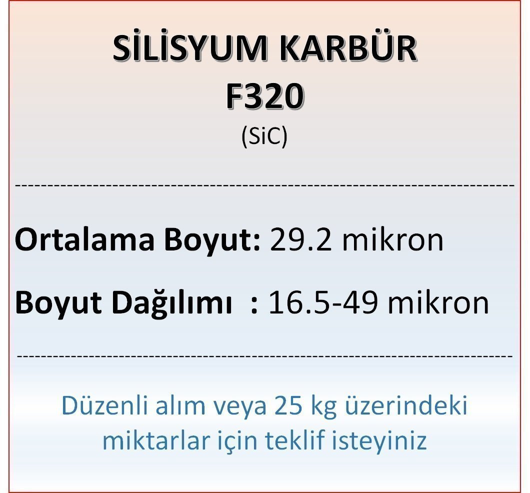 Silisyum Karbür F320 - SiC - 29.2 mikron