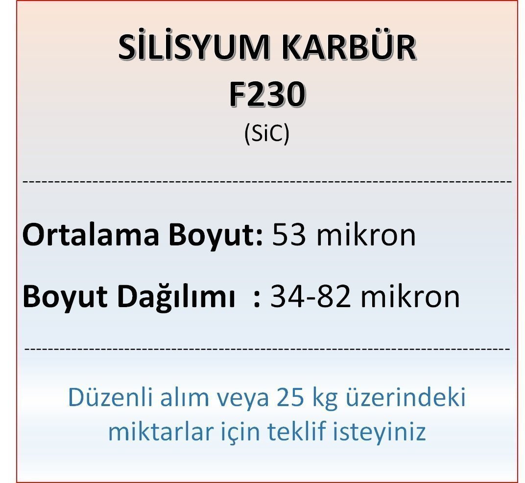 Silisyum Karbür F230 - SiC - 53 mikron