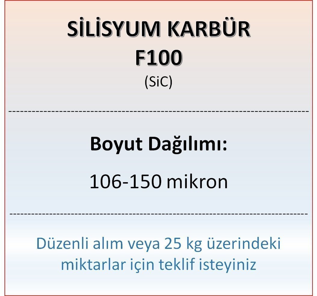 Silisyum Karbür F100 - SiC - 106-150 mikron