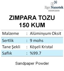 150 Kum Zımpara Tozu Alüminyum Oksit Alümina P150