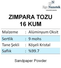 16 Kum Zımpara Tozu Alüminyum Oksit Alümina P16