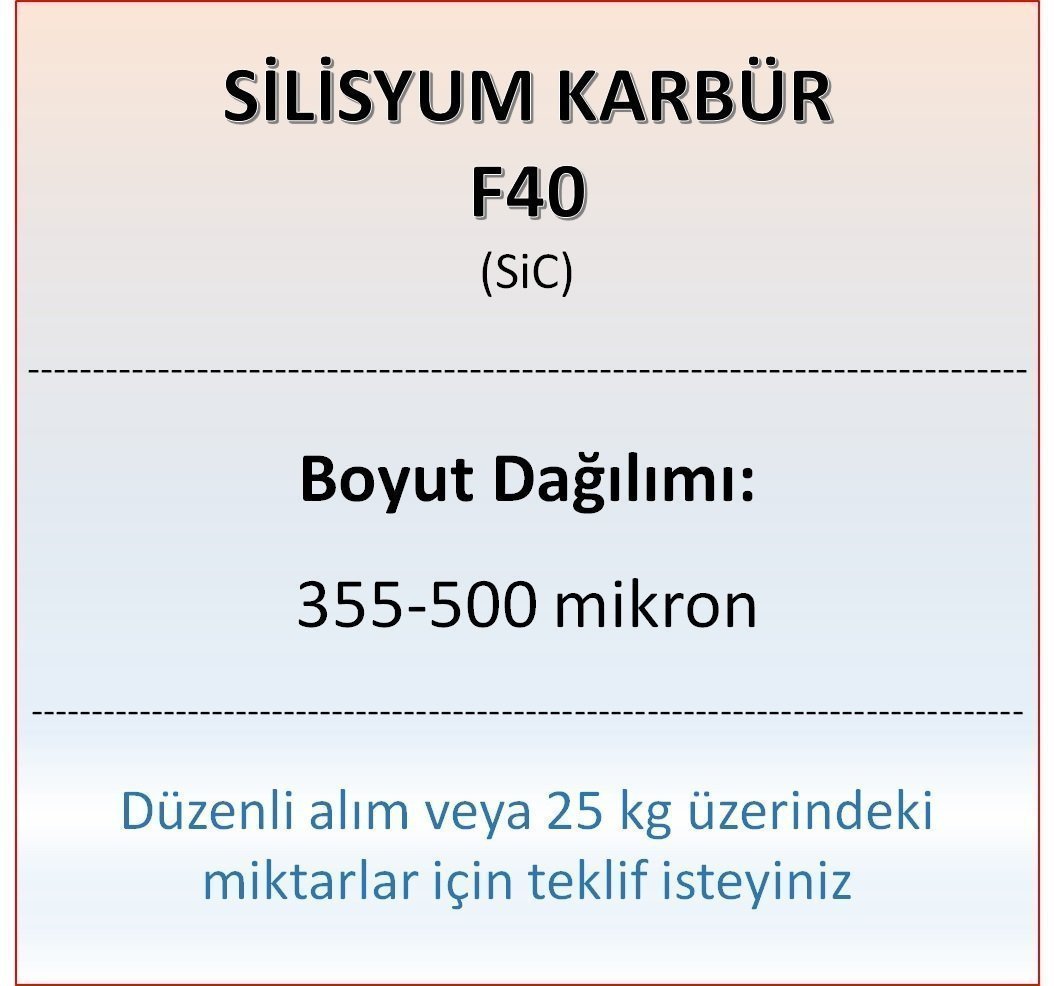 Silisyum Karbür F40 - SiC - 355-500 mikron