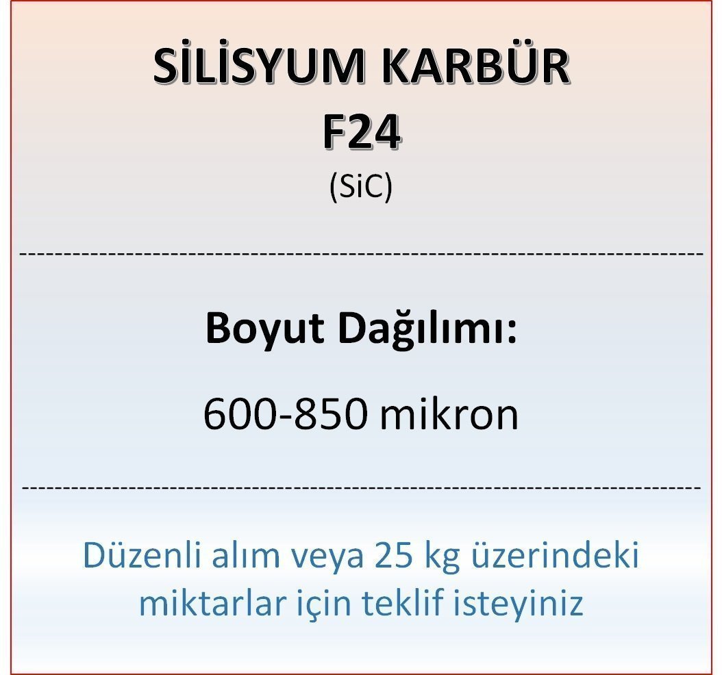 Silisyum Karbür F24 - SiC - 600-850 mikron