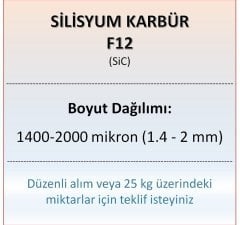 Silisyum Karbür F12 - SiC - 1400-2000 mikron