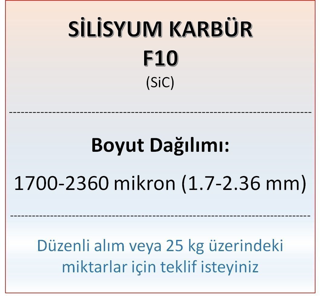 Silisyum Karbür F10 - SiC - 1700-2360 mikron