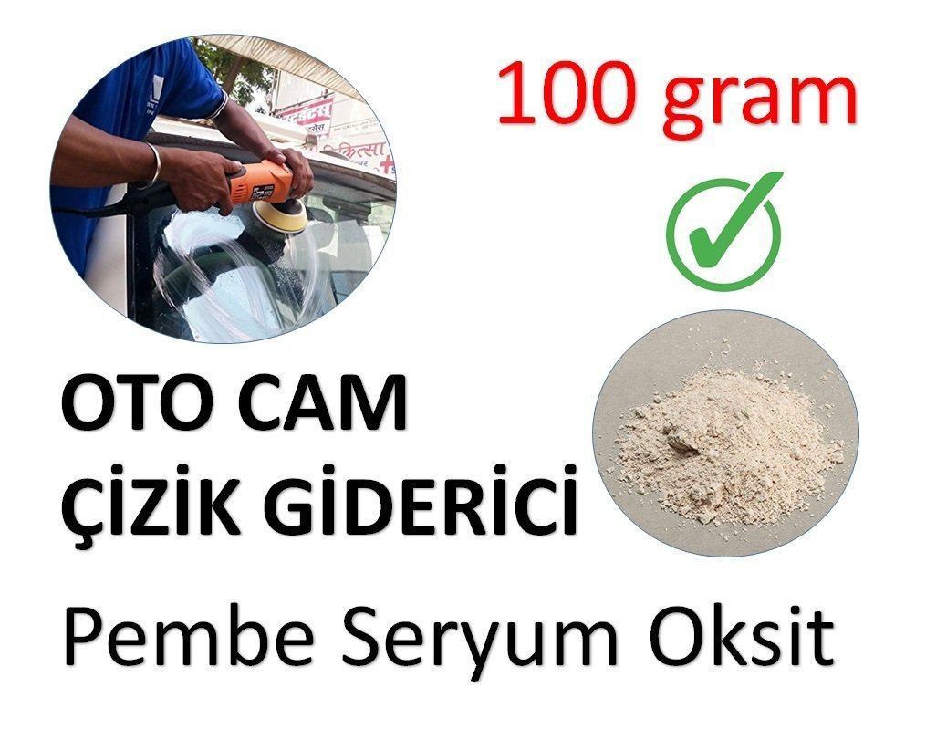 Oto Cam Çizik Giderici Pembe Seryum Oksit - 100 GRAM