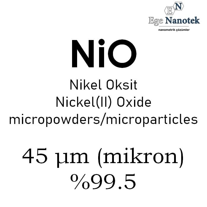 Mikronize Nikel Oksit Tozu 45 mikron