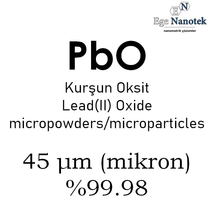 Mikronize Kurşun Oksit Tozu 45 mikron