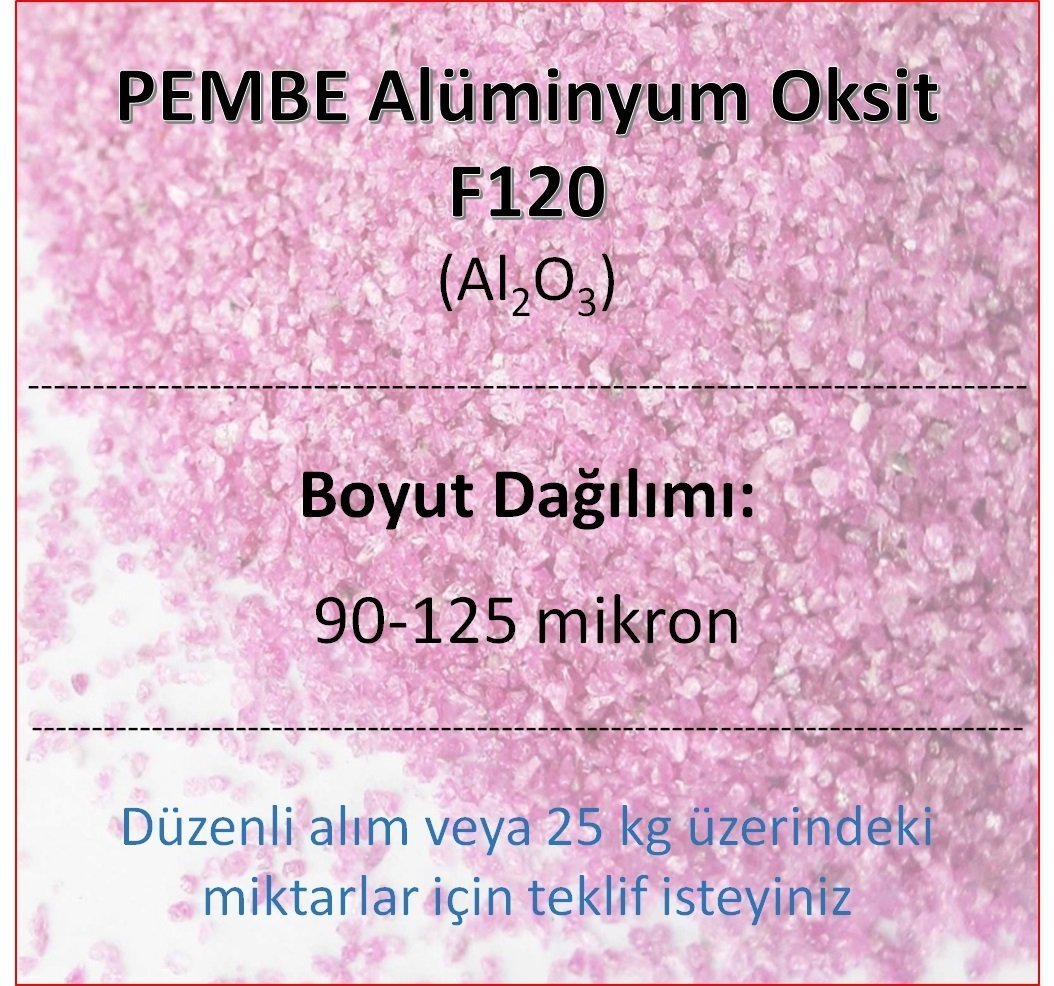 Pembe Alüminyum Oksit F120 - Al2O3 - 90─125mikron