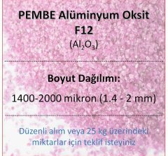 Pembe Alüminyum Oksit F12 - Al2O3 - 1400─2000mikron