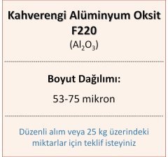 Kahverengi Alüminyum Oksit F220 - Al2O3 - 53-75mikron