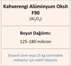 Kahverengi Alüminyum Oksit F90 - Al2O3 - 125-180mikron