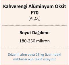 Kahverengi Alüminyum Oksit F70 - Al2O3 - 180-250mikron