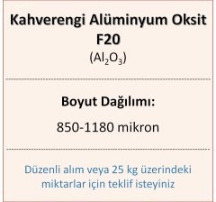 Kahverengi Alüminyum Oksit F20 - Al2O3 - 850-1180mikron