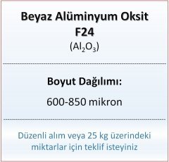 Alüminyum Oksit F24 - Al2O3 - 600-850mikron