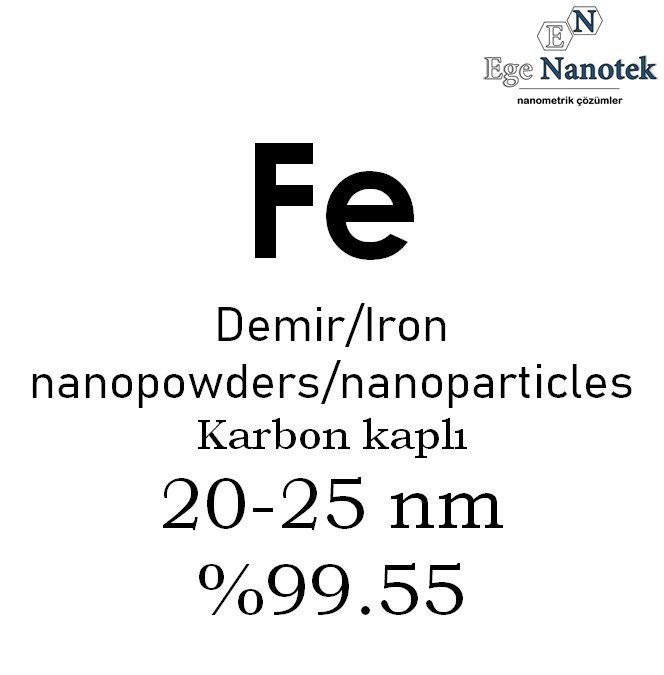 Nano Fe 20-25 nm karbon kaplı