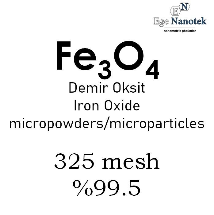 Mikronize Demir Oksit Fe3O4 Tozu 325 mesh