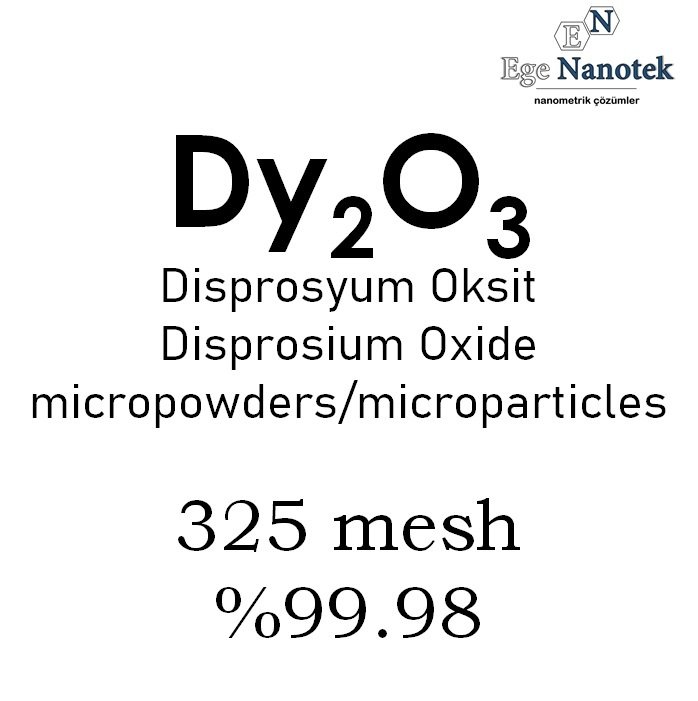 Mikronize Disprosyum Oksit Tozu 325 mesh