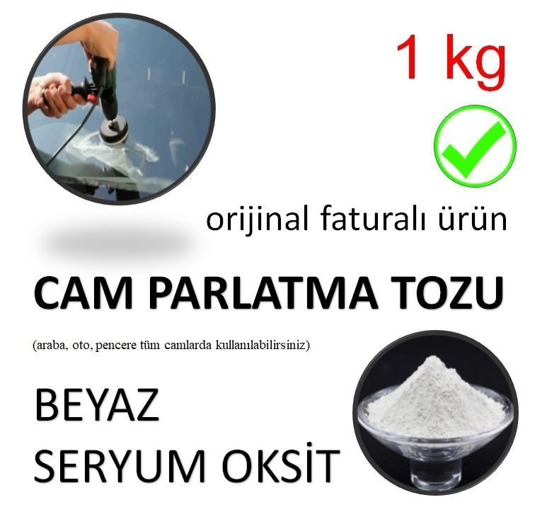 Araba Camı Parlatma Tozu Beyaz Seryum Oksit - 1 KG