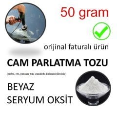 Araba Camı Parlatma Tozu Beyaz Seryum Oksit - 50 GRAM