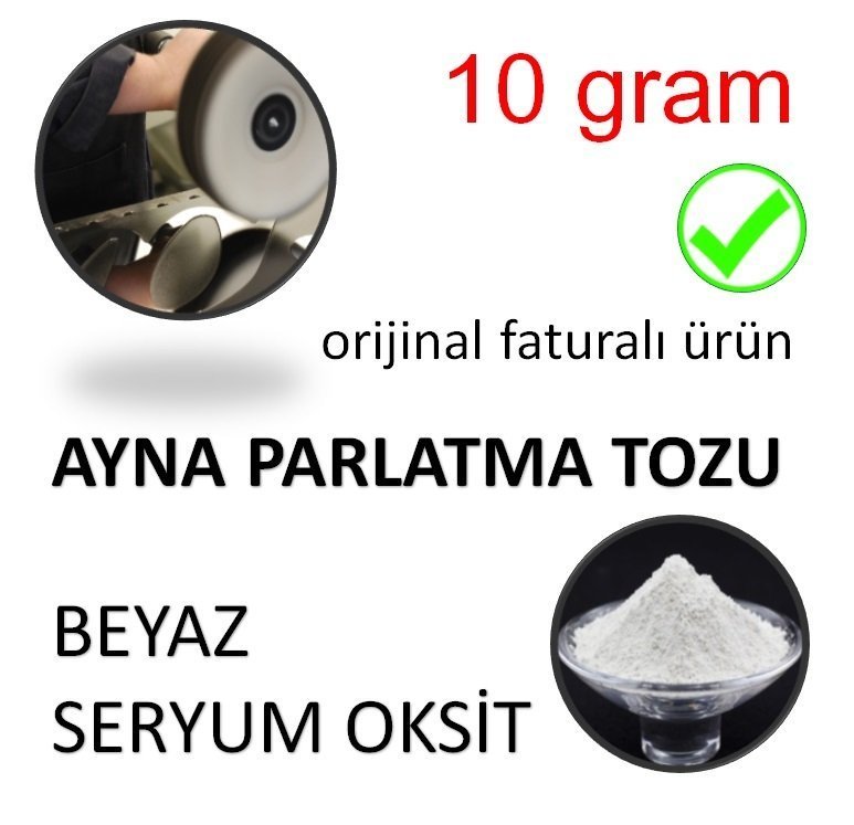 Ayna Parlatma Tozu Beyaz Seryum Oksit - 10 GRAM