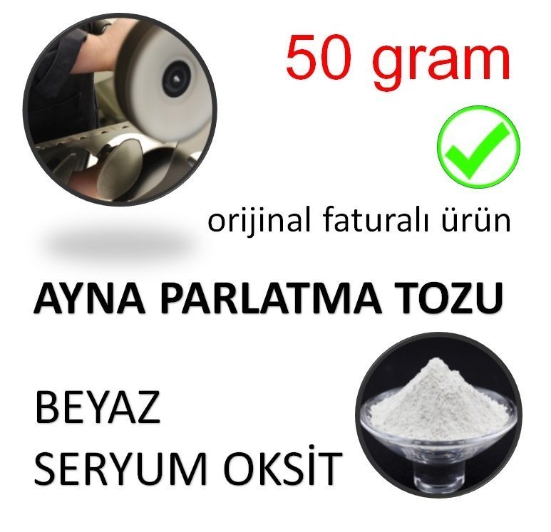 Ayna Parlatma Tozu Beyaz Seryum Oksit - 50 GRAM