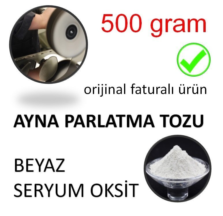Ayna Parlatma Tozu Beyaz Seryum Oksit - 500 GRAM