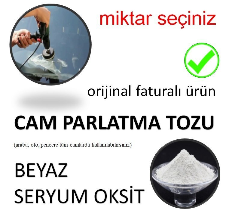 Araç Camı Parlatma Tozu Beyaz Seryum Oksit