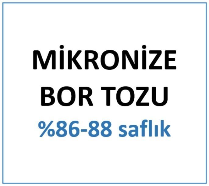 Mikronize Bor Tozu %86-88