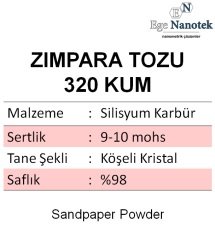 320 Kum Zımpara Tozu Silisyum Karbür P320