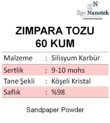 60 Kum Zımpara Tozu Silisyum Karbür P60