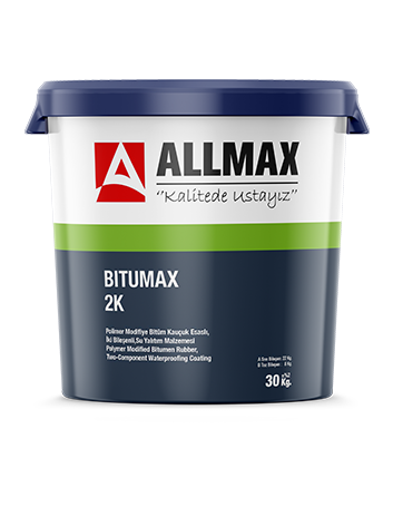 ALLMAX Bitumax 2k İki Bileşenli Çimento, Bitüm Su Yalıtım Malzemesi 30 kg
