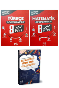 Kva 8.Sınıf Plus Serisi Türkçe Matematik Soru Kitapları ve Okuma Kitabı Hediyesi