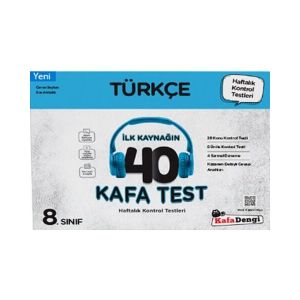 8. Sınıf  Türkçe 40 Kafa Test( Haftalık Kontrol Testleri + Sarmal Deneme)