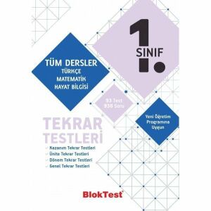 Bloktest 1.Sınıf Bloktest Tüm Dersler Tekrar Testleri