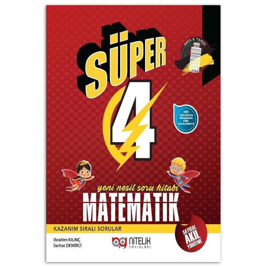 Nitelik Yayınları 4.Sınıf Yeni Nesil Süper Matematik Soru Kitabı