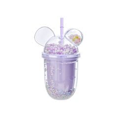 Plastik Kulaklı Pipetli Bardak - 350 ml