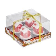 4'lü Yılbaşı Figürlü T-light Mum