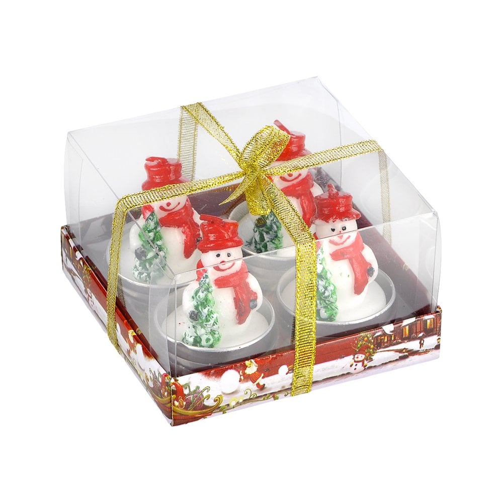 4'lü Yılbaşı Figürlü T-light Mum