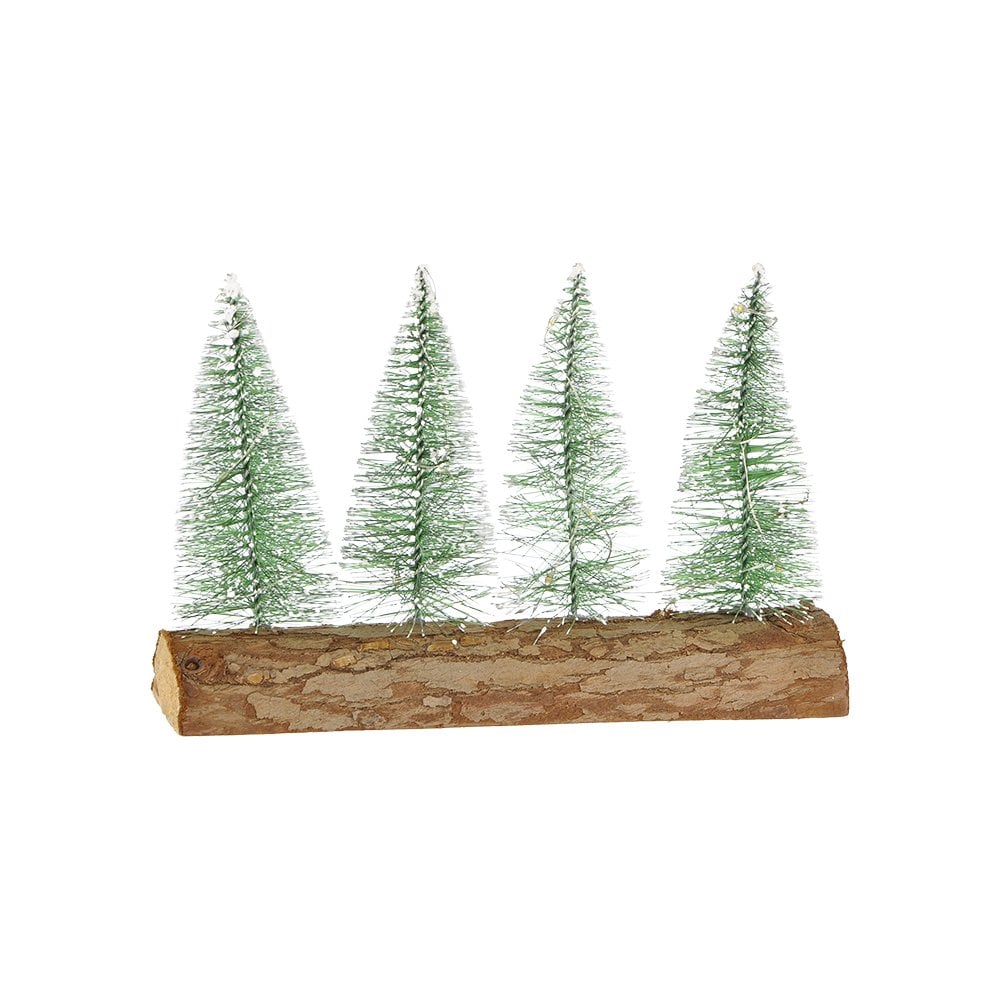 Ahşap Standlı Ledli Mini Yılbaşı Ağacı
