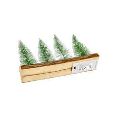 Ahşap Standlı Ledli Mini Yılbaşı Ağacı