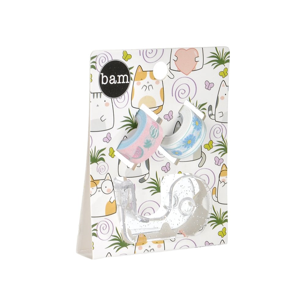 Kedi Desenli Bant Kesici + 2 Bant