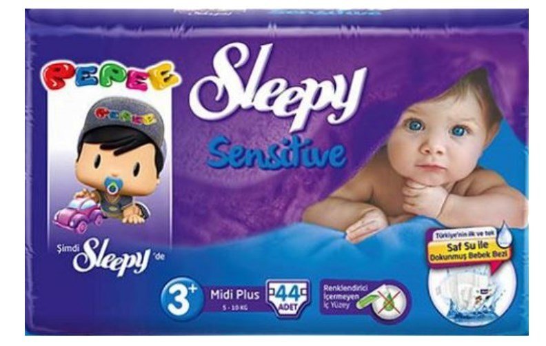 Sleepy Sensitive Bebek Bezi 3+ Numara 44 Adet