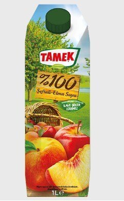 Tamek Meyve Suyu %100 Şeftali Elma 1 Lt