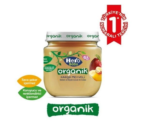 Hero Baby Organik Karışık Meyve Püresi 120 gr