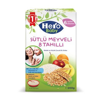 Hero Baby Sütlü 8 Tahıllı Meyveli Ek Besin 200 Gr