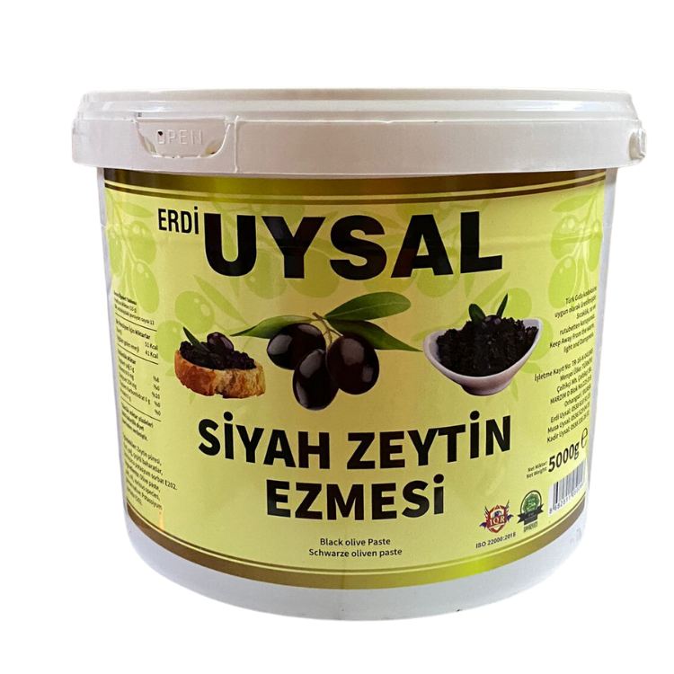 Erdi Uysal Siyah Zeytin Ezmesi 5000 Gr Kova